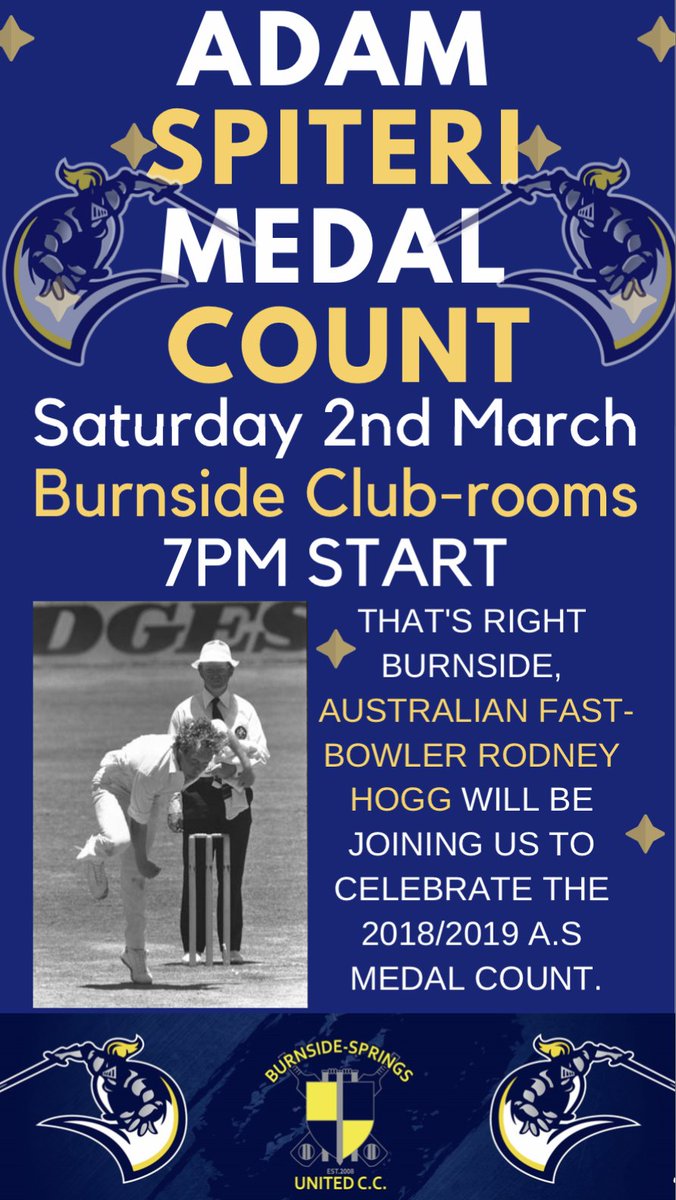 paidgroup2016's tweet photo. Fantastic evening at the Burnside Springs United C.C with cricket legend Rodney Hogg @RMHogg Call us on 0478 11 11 94 or message &amp; let us help with your clubs next event. Mr ' 41 Wickets @ F....N  12.85 " https://t.co/l14JT4TTXP
