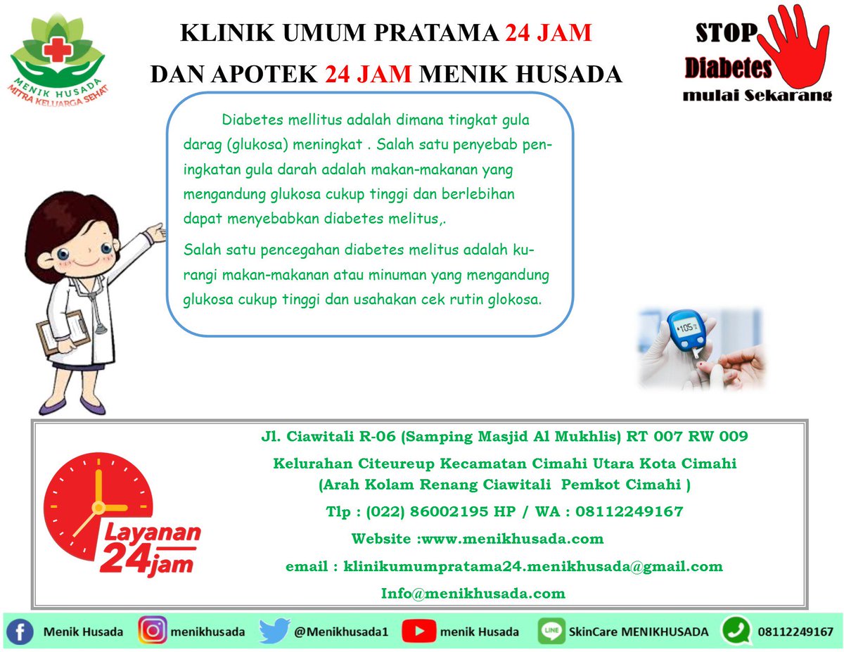 Menikhusada1's tweet photo. Pelayanan Kami buka 24 Jam..
.
👇SIMAK BAIK- BAIK DAN JANGAN LUPA KLIK FOLLOW AND LIKES UNTUK UPDATE TERBARU DAN MENARIK DARI KLINIK MENIK HUSADA. https://t.co/EwkHHtviWD