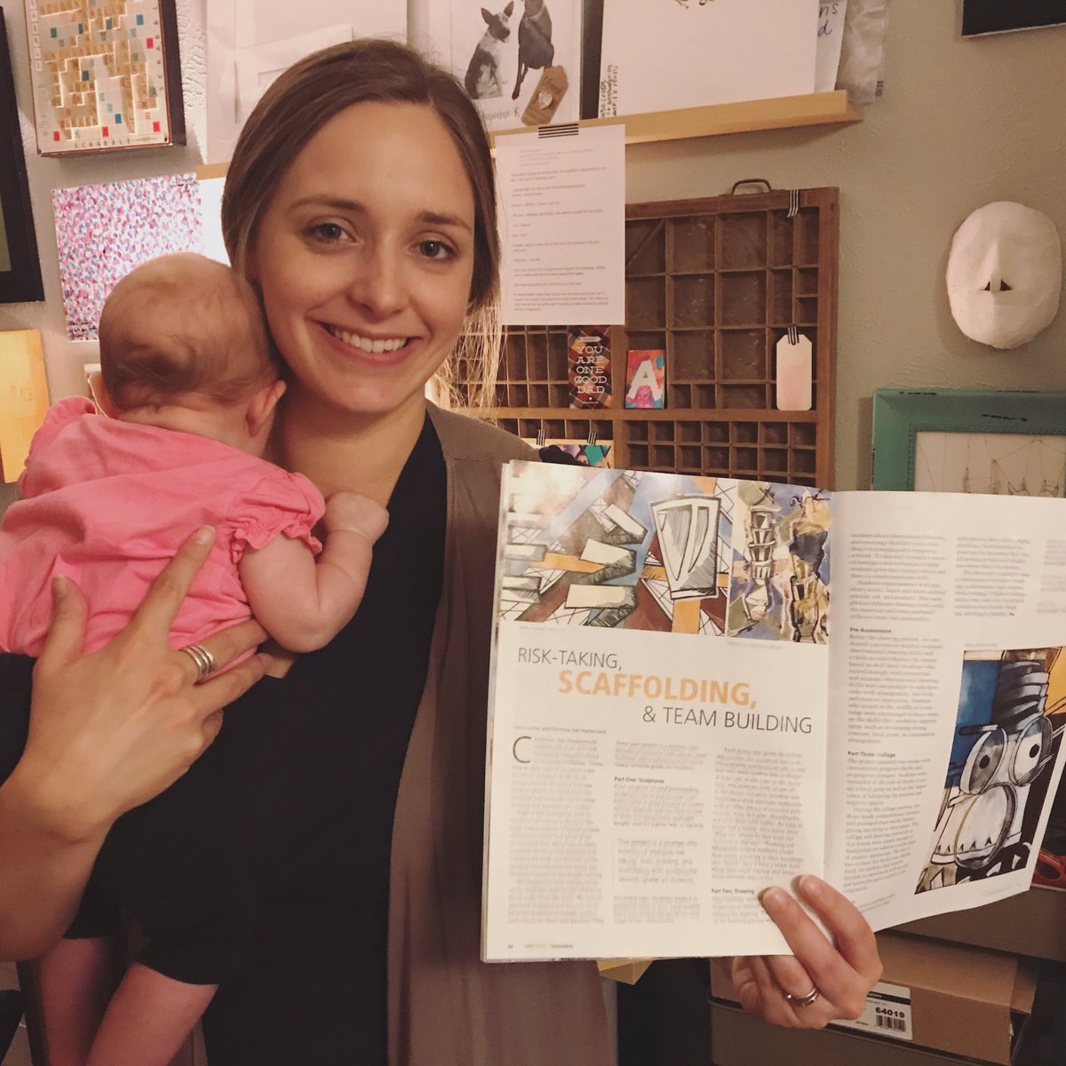 llesterart's tweet photo. We did a thing! Find our article in the April 2019 issue of School Arts Magazine! (This is a nationally recognized Art Education magazine) Thankful for my time as an educator at West Jr High and #teamvanlester 🖤🖤🖤 https://t.co/0bpx3AQG6U