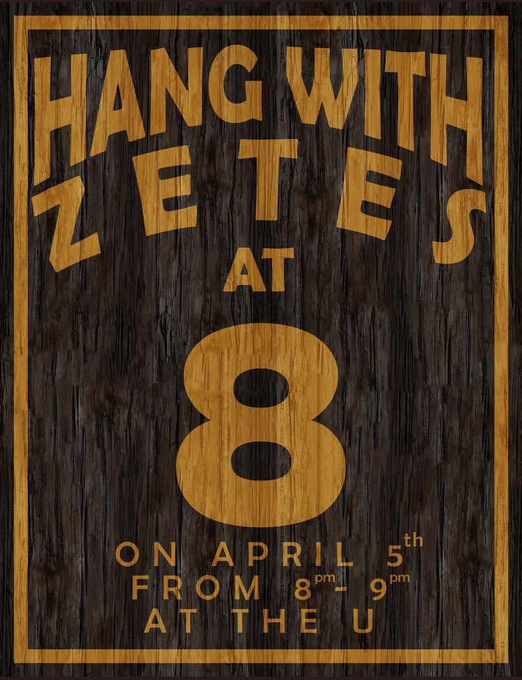 Come out to the U tomorrow from 8-9PM to crack some cold ones with the boys!
