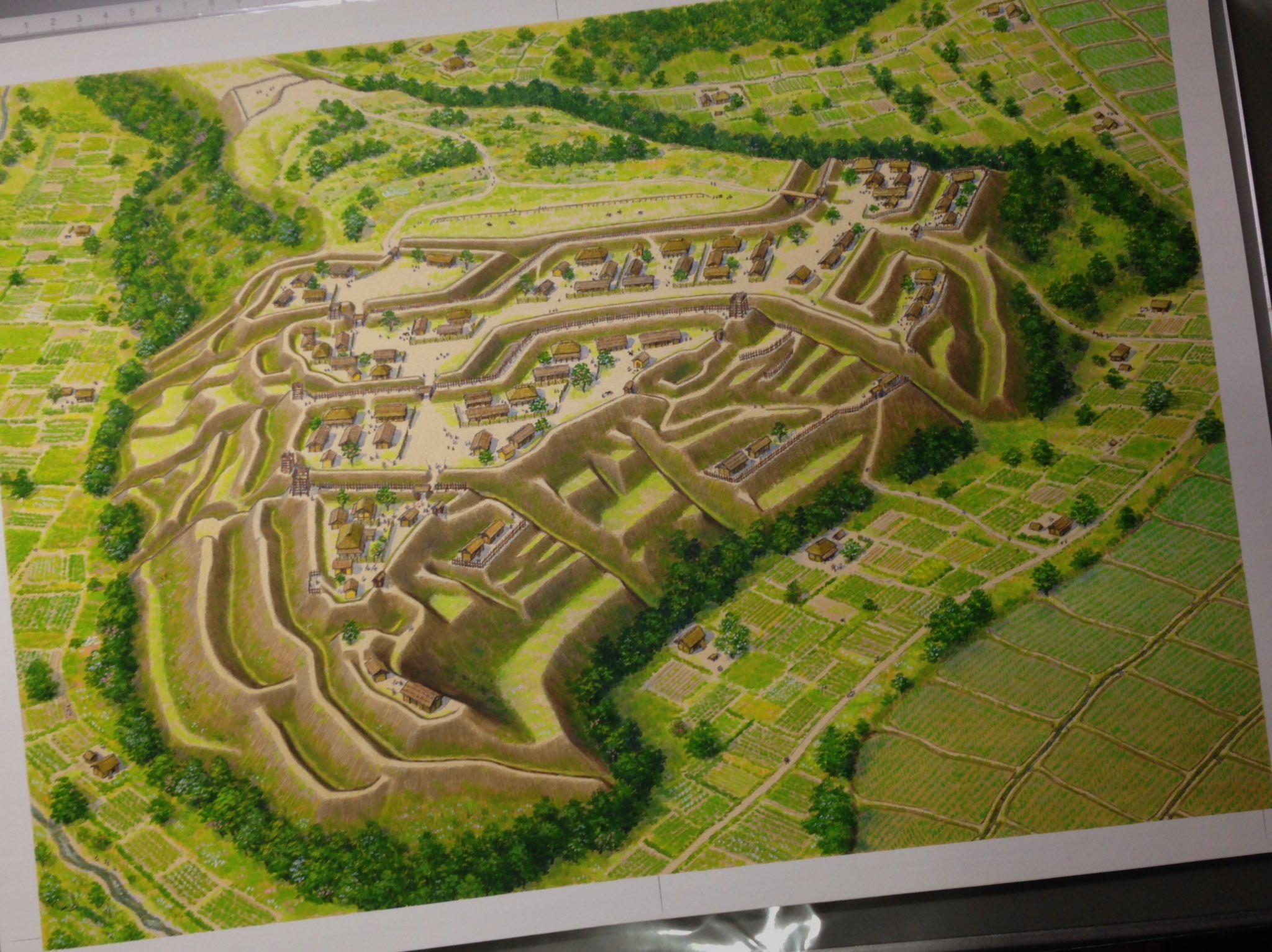 香川元太郎 藤沢市の大庭城 復元イラスト描きました 監修は西股先生 約1カ月後に発売される歴史群像６月号に載る予定です どうぞご期待下さい T Co Ytkuh78ix3 Twitter
