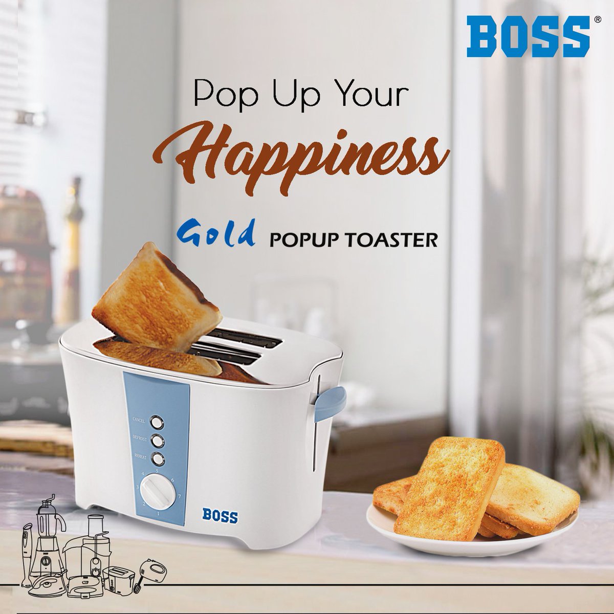 BOSS_Appliances's tweet photo. Pop up your crunchy breakfast with BOSS Gold Pop up toaster with high-lift knob feature.

Buy now: https://t.co/NgeDgryyN3

#QuickandEasy #BOSSHomeAppliances #BOSS #PopupToaster #toaster #breadtoaster #breakfast #popup https://t.co/nT1QnZW2EC