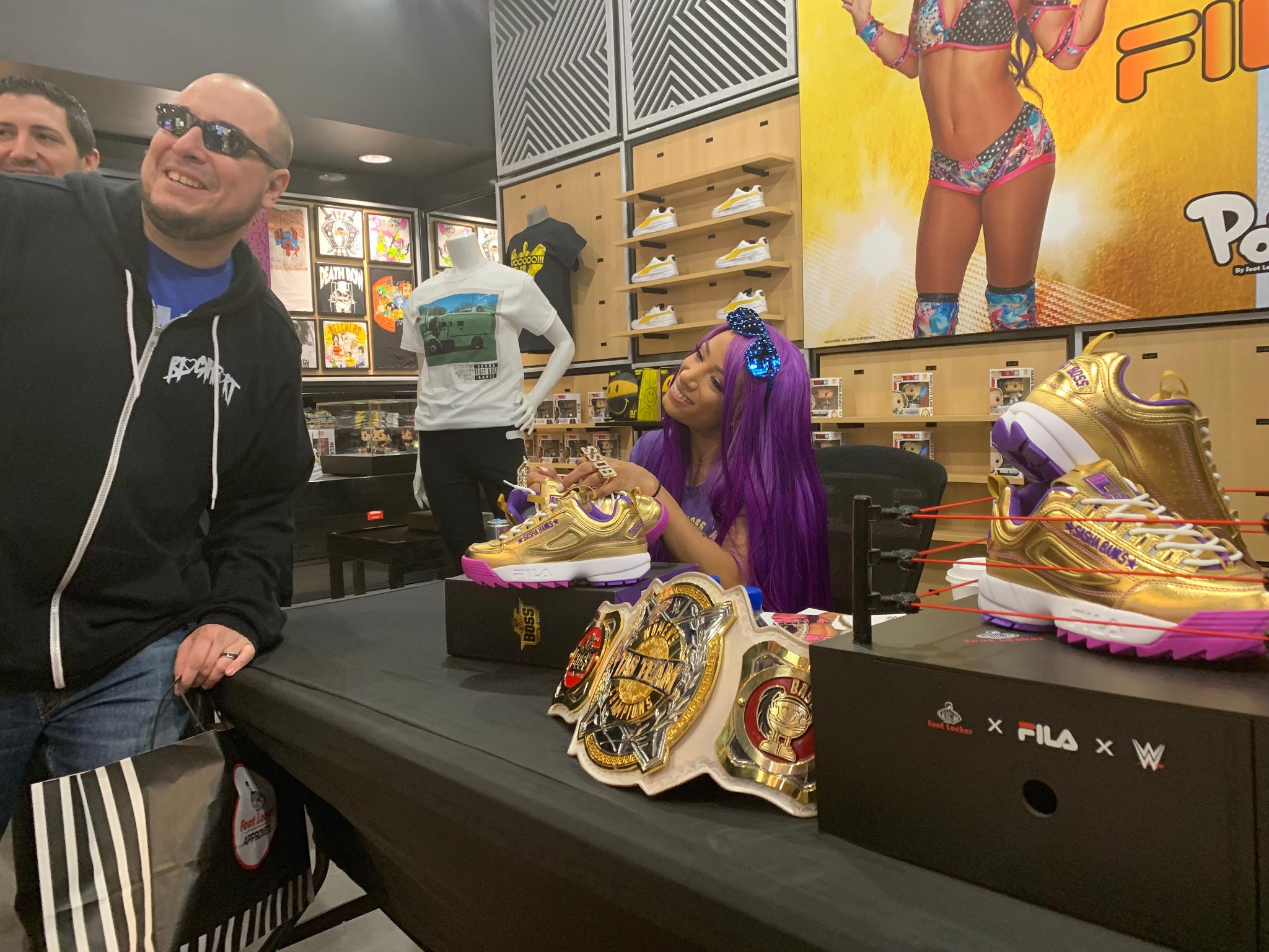 sasha banks shoes fila