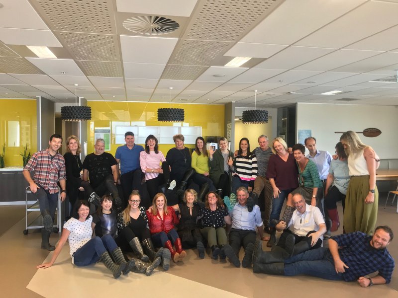 NZTEnews's tweet photo. Our children's mental health is everyone's business!
Today, our #NZTE whanau showed support for the cause, raising money to help provide for free &amp; timely counselling for any kid in need.

Find out more: https://t.co/cdEnLkoRKA

#GumbootupNZ #GumbootFriday https://t.co/rQ7Nh4SHvt