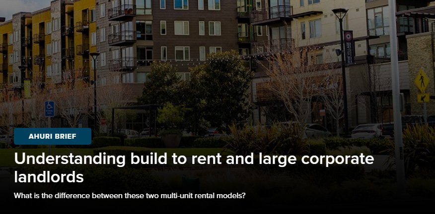AHURI_Research's tweet image. Proposals to increase the supply of rental dwellings and improve the experience of tenants in Australia have included developing a ‘build to rent’ and a large corporate landlord sector. Find out more: ahuri.edu.au/policy/ahuri-b… #buildtorent