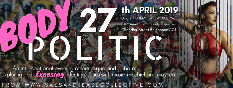 SassandTease's tweet photo. An advocate for body freedom and nude expression Empress is a walking gallery. She aches to bring Art to the world in all its forms She will be hitting the stage for Sass &amp; Tease for the first time in Body POLITIC! #whatsoncanberra https://t.co/se1UDieHBl