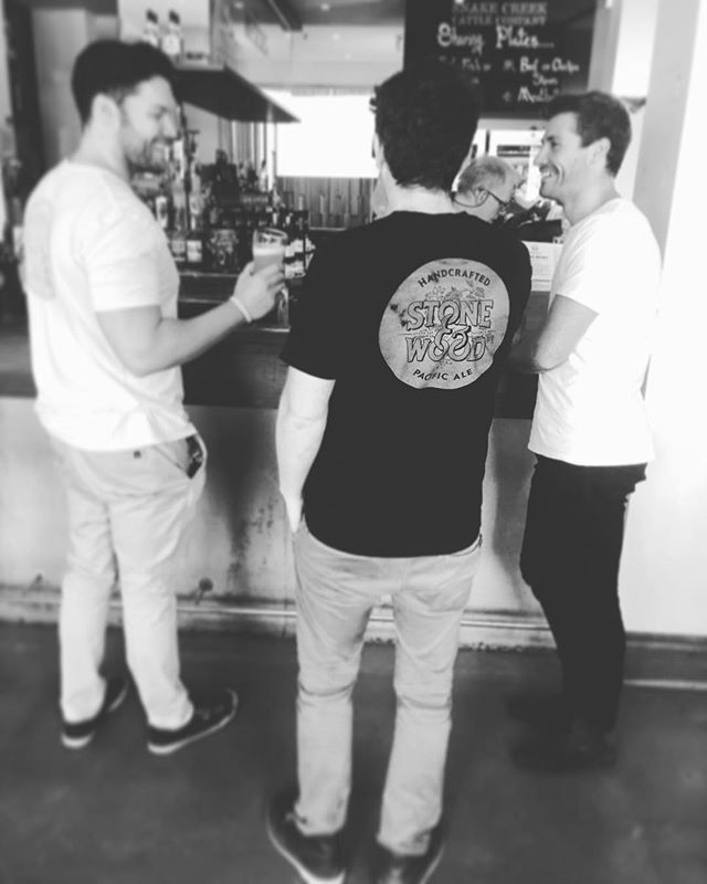 Not just a pub - Today the <a href="/stoneandwood/">stone & wood</a> boys held their meeting in our Brewers Boardroom (how fitting!) and of course sneaked in a cheeky taste test of our Stone and Wood Pacific Ale from the main bar - it is Friday after all! 🍻 
Cheers guys!

#frid… bit.ly/2I1ezBK