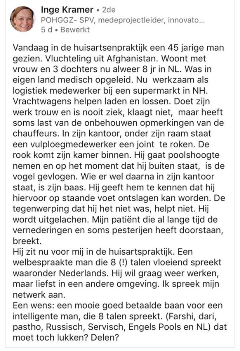 Dit bericht is een printscreen overgenomen van Faceboek. Delen wordt op prijs gesteld.