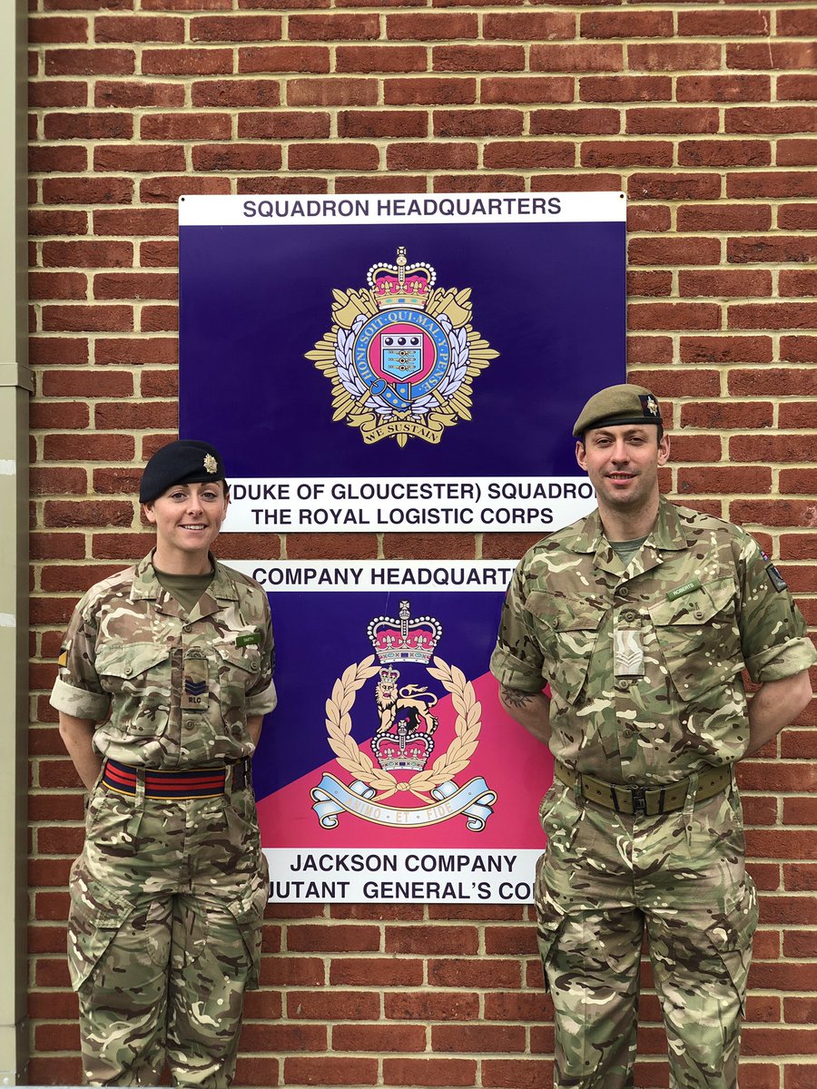 @96Squadron Sgt’s Smith and Roberts selected yesterday for promotion to SSgt/CSgt. Underlines the quality of the instructors posted to 1 ATR Pirbright. Good luck in your new challenges. @OC96Sqn @CO_1ATR @RLCCorpsSM #HomeOfTheBritishSoldier #LeadershipDevelopment #promotion