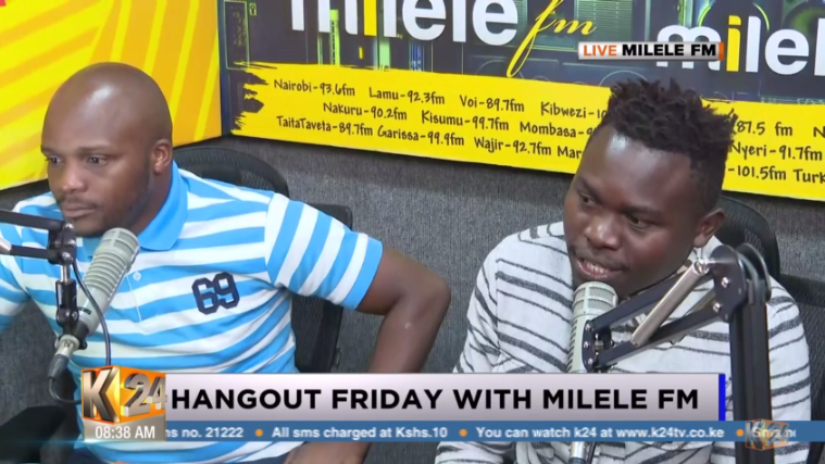K24Tv's tweet photo. That time when radio meets TV only on #HangOutFriday ft #MileleConcertFriday and @Alex_Mwakideu and @JalangoMwenyewe are hanging out with @didiman_music. https://t.co/ktLeTjKvpU