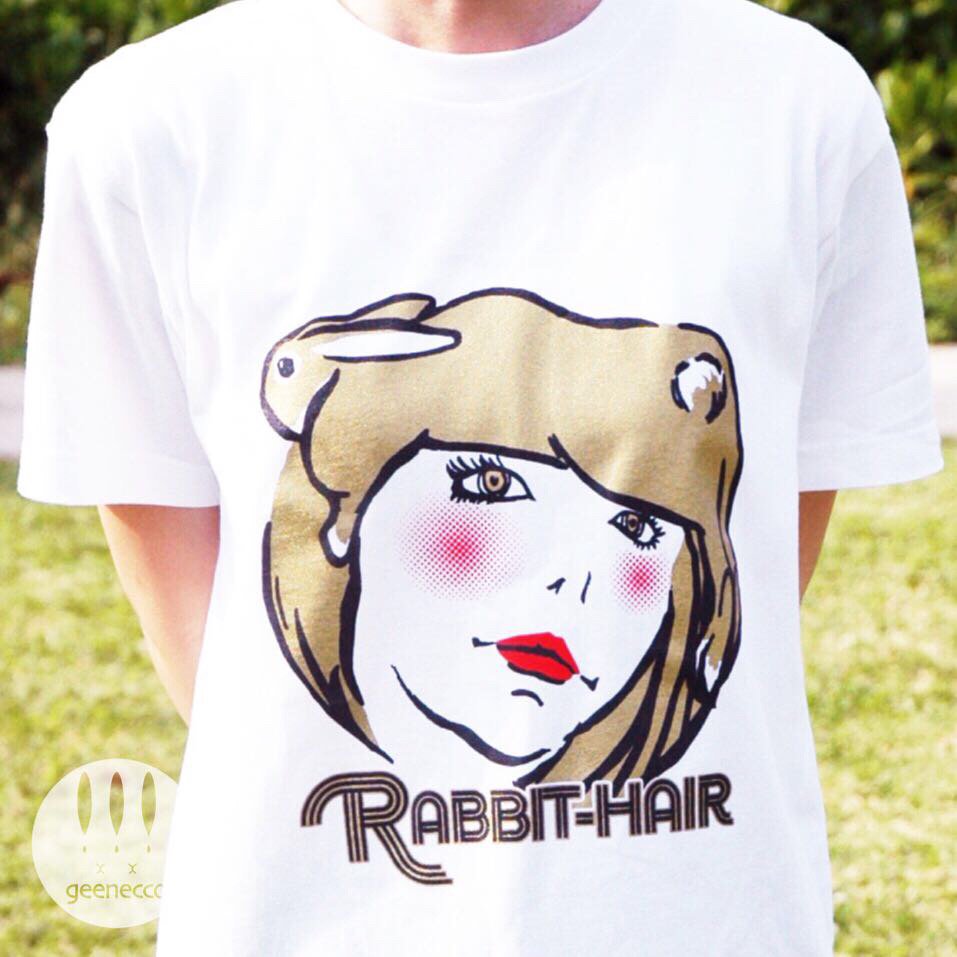 geenecco's tweet photo. 新作TシャツRABBIT-HAIRが出来上がりました！
うさフェスに持って行きまーす！！
今後シリーズ化あるかも^_^

ネットショップもよろしく♪
https://t.co/ebIJVJ08ol

#rabbithair #tシャツ #うさフェス #geenecco https://t.co/LEOqwbgTKF