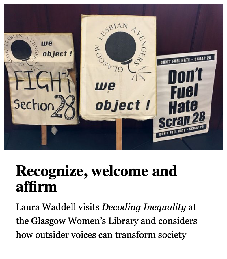 rachel_is_home's tweet image. 🤩 Review of @womenslibrary #DecodingInequality Exhibition by @lauraewaddell in The Times Literary Supplement bit.ly/2YMLQ9f &quot;This is democratization in action: deciding which objects are worthy of exhibition. The nature of cultural ownership...is itself a major theme.&quot;