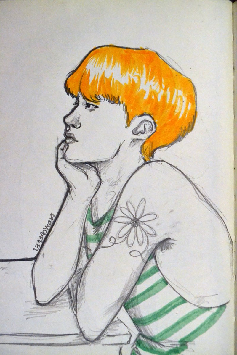 20190403 / day 93hobi with a hobi tattoo @BTS_twt  #btsfanart