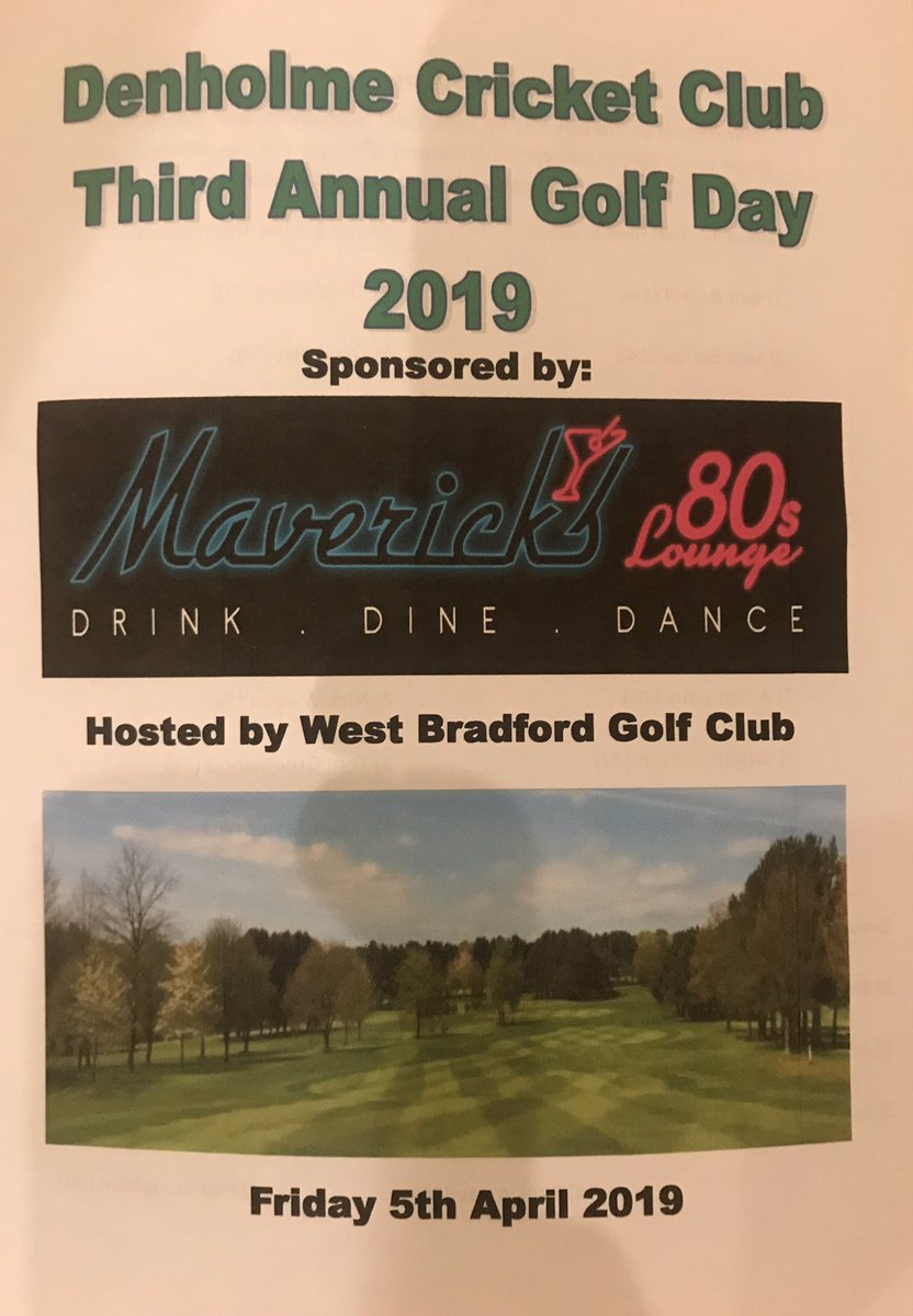 Denholme CC (@denholmecc) on Twitter photo The day is finally here! Our Annual Golf Day fundraiser to start the season, held this year at <a href="/WestBradfordGC/">West Bradford Golf Club</a>. Looking forward to a great day with our players, supporters and friends of Denholme Cricket Club. See you in the 19th! 🏌️♂️ ⛳️ 🍻 The day is finally here! Our Annual Golf Day fundraiser to start the season, held this year at <a href="/WestBradfordGC/">West Bradford Golf Club</a>. Looking forward to a great day with our players, supporters and friends of Denholme Cricket Club. See you in the 19th! 🏌️♂️ ⛳️ 🍻