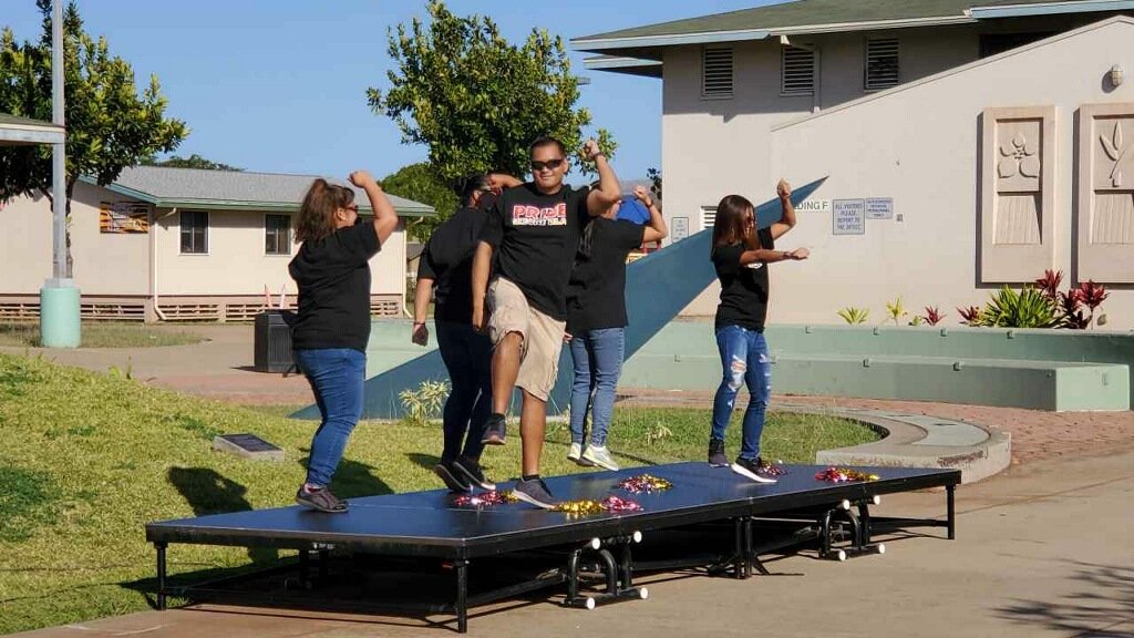 laidbackin808's tweet photo. When @keoneula_cubs Counselors and RTI coordinators hype up their students to do their best on their upcoming SBA! When you add Fortnite dances to your cheer you become ROCKSTARS! Good luck Keone'ula students!! @ckschoolsupport 📸: @DivergentHawaii https://t.co/gJKs4uh70z