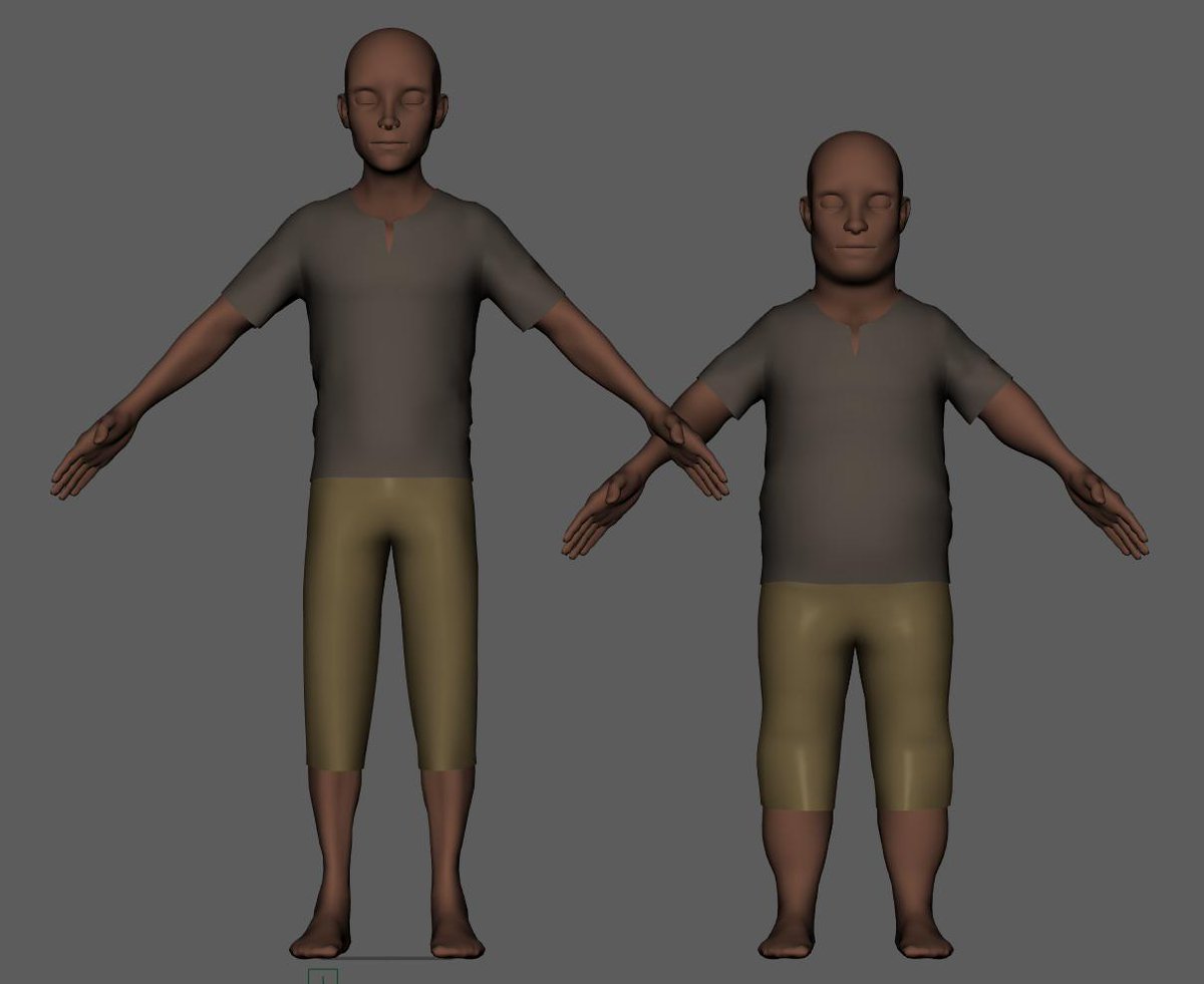 Chad Vernon On Twitter Took A Couple Nights Off My Blender Adventure To Try Writing An Rbf Mesh Retarget Script In Maya3d To Transfer Meshes Like Clothing To Body Variations It S Slow - meshes arm roblox