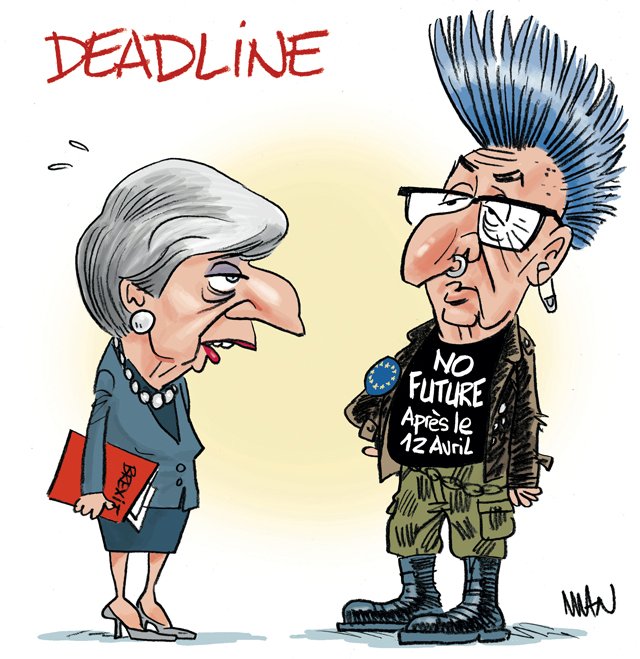 ManDessins's tweet photo. #Brexit #TheresaMay #Junker #nofuture #Dessin pour @Midilibre https://t.co/t45OkqZkdb