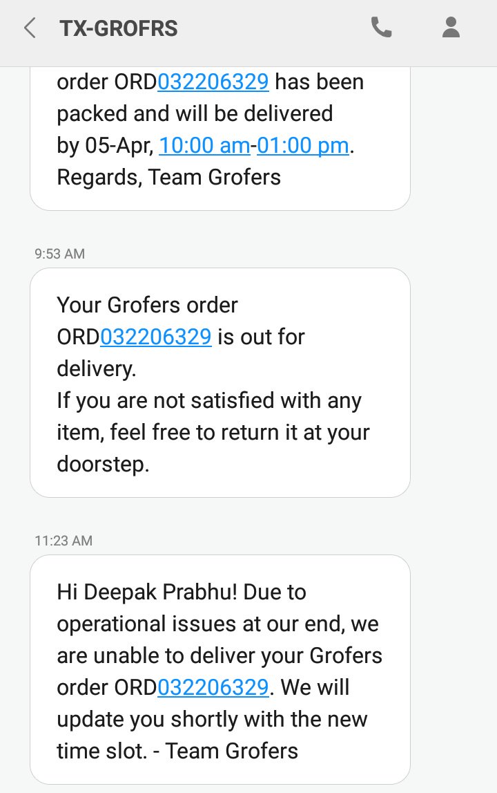 BuzzDeeps's tweet image. People, be aware of false promises from @Grofers . You wait, wait and wait... Your order never gets delivered. #OperationalIssues is the key specialty of Gofers Delivery!