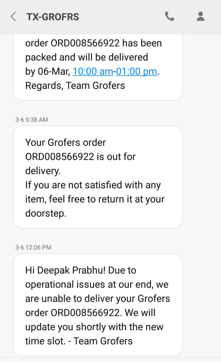 BuzzDeeps's tweet image. People, be aware of false promises from @Grofers . You wait, wait and wait... Your order never gets delivered. #OperationalIssues is the key specialty of Gofers Delivery!