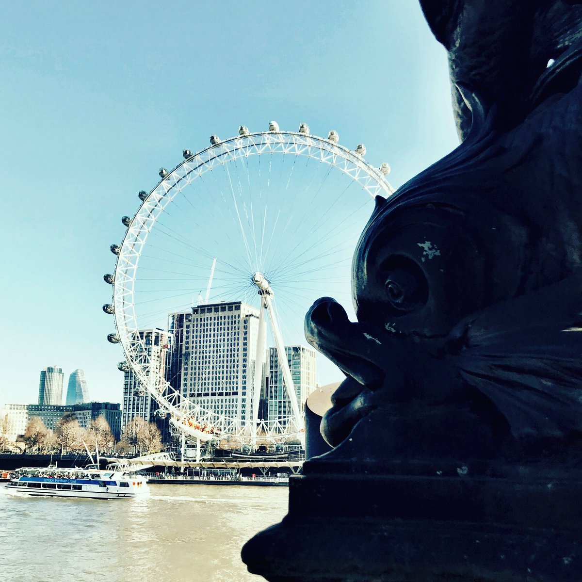 Fish Friday🐟#londoneye #southbank #embankment #fish #fishlampcolumn #fishfriday #friday #millenniumwheel #lampcolumn #fridayfeeling #thisislindon #londonlife #london  #lovelondon #londonlover #ldn #prettycitylondon #visitlondon #uk #londonlandmark #londoncity #londontown