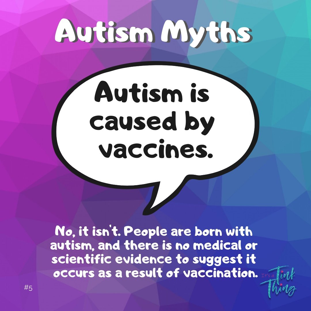 Autism Myths #5: vaccines cause autism... #autism #autismproud
