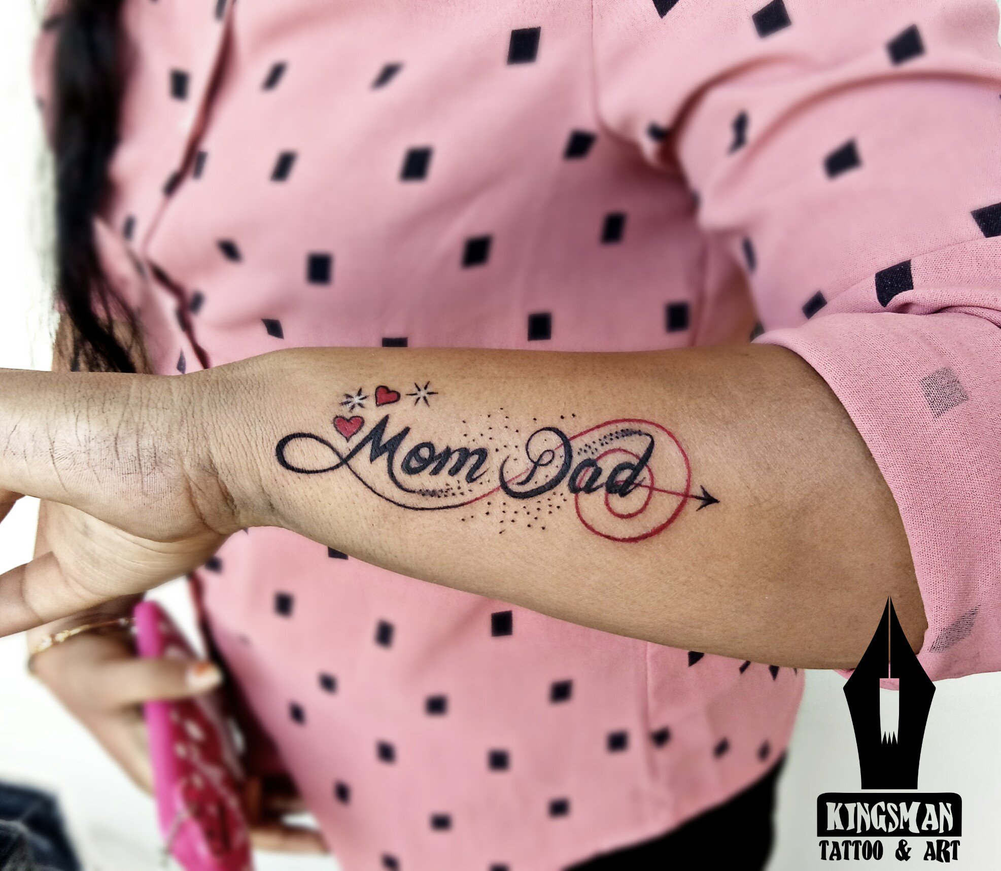 Share more than 84 mom dad tattoo with heartbeat best  thtantai2