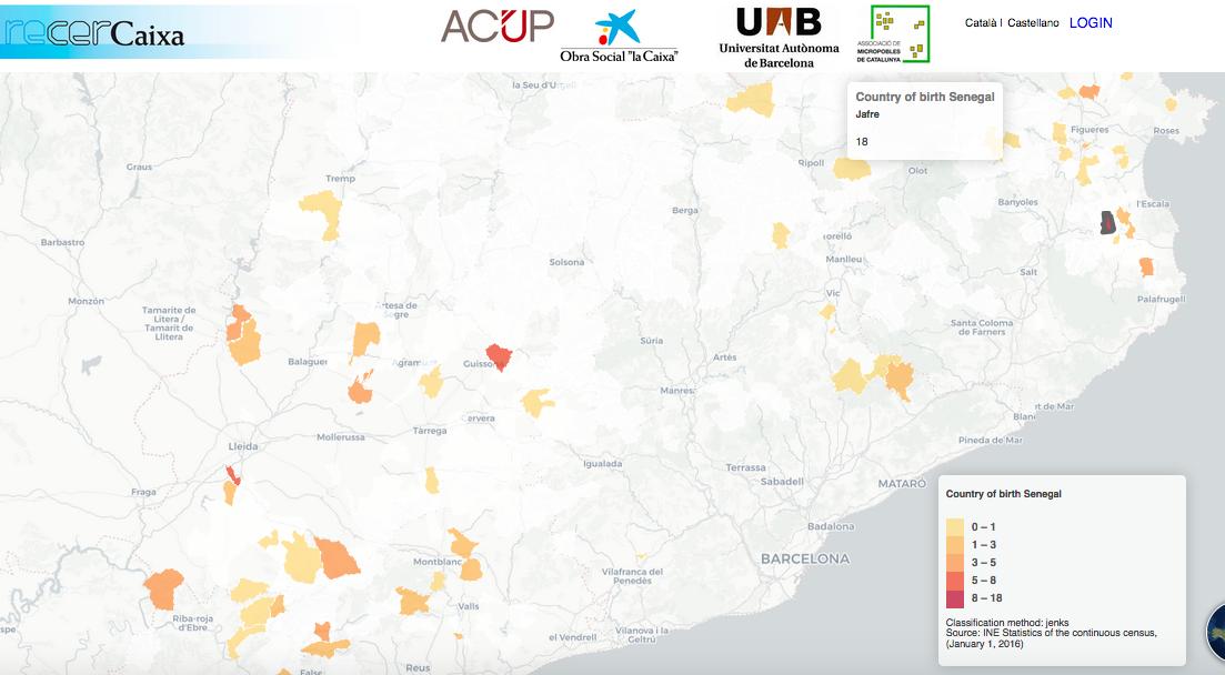 RicardMoren's tweet photo. @CasCatSen #HAMLETS research, #UABBarcelona:
In the 336 municipalities of #Catalonia with fewer than 500 inhabitants (INE2016), one can find 127 registered residents born in #Senegal; e.g. 18 in #Jafre #Empordà
See: https://t.co/fod9N0mV3d
Happy #SenegalNationalDay 2019
#micropobles #GISASH https://t.co/RqYsf9e9KJ
