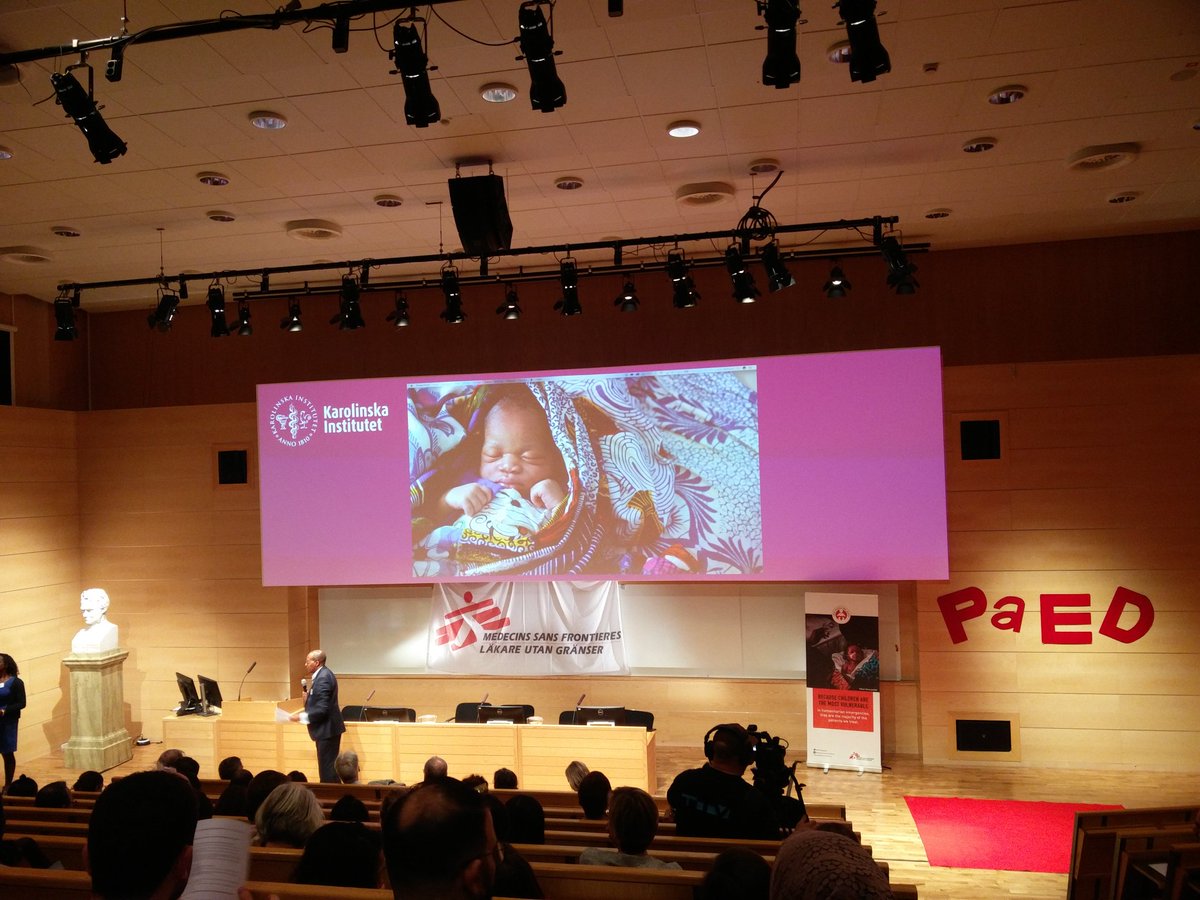 followyjha's tweet photo. Because children are the most vulnerable in humanitarian emergencies. 2019 #MSFPaediatricDays kicks off at #KarolinskaInstitute Stockholm https://t.co/WrabUx86L7