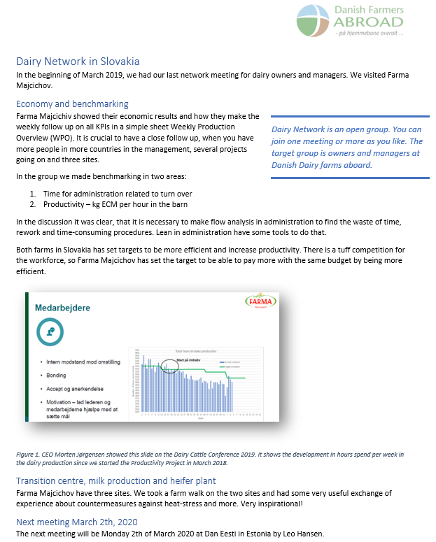 🌍 Dairy Network in Slovakia 🌍
In March 2019, we had our last network meeting in Slovakia for dairy owners and managers. Have a look at the summary the meeting. The next meeting will be Monday 2th of March 2020 in Estonia! #DanishFarmersAbroad #DFA #landbrug