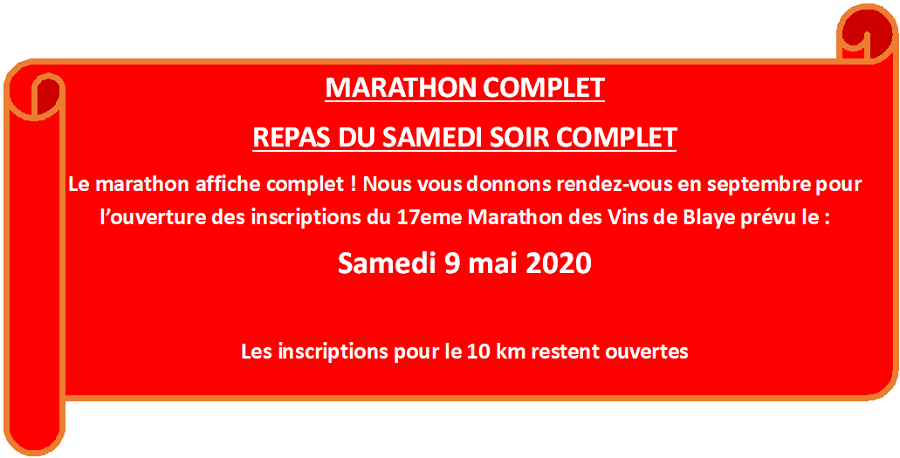 MarathonBlaye's tweet photo. Marathon des Vins de Blaye : Complets
Repas (pasta &amp; samedi soir) : complets
Inscriptions du 10 km toujours ouvertes mais il n'y en aura pas pour tout le monde ;) 
J - 36 https://t.co/oSMJB350pe