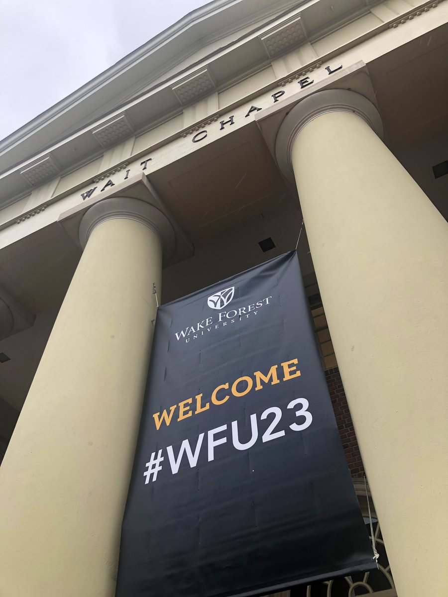 Wake Forest University (@wakeforest) on Twitter photo Rain can’t stop Campus Day 2019 and the excitement of a brand new class of Demon Deacons. Welcome to the Forest, #WFU23! 🎩☔️ Rain can’t stop Campus Day 2019 and the excitement of a brand new class of Demon Deacons. Welcome to the Forest, #WFU23! 🎩☔️