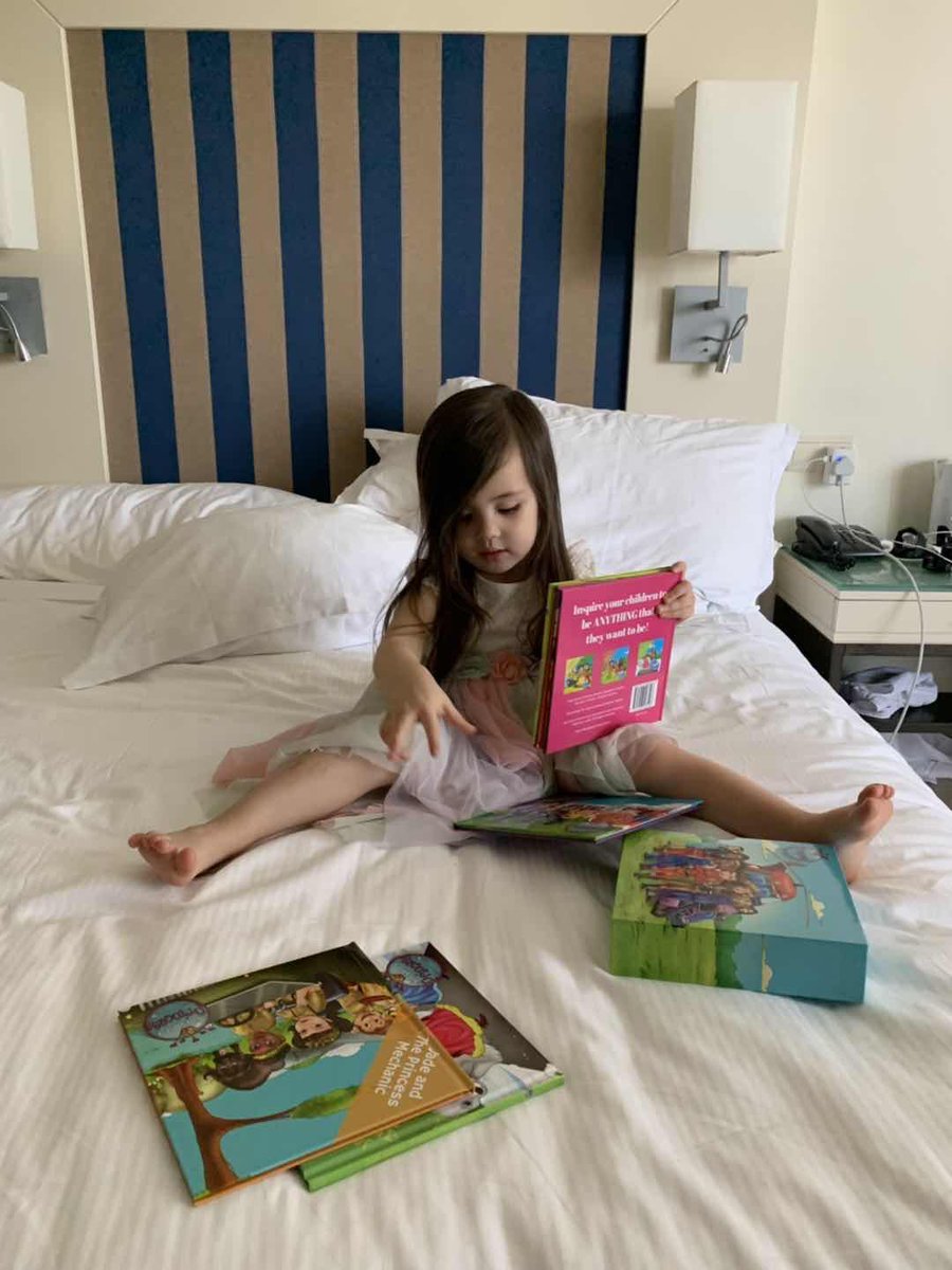 Jade reading her favourite book! Jade and the Princess Inventor! #newchildrensbooks #selfsavingprincess #Kickstarter