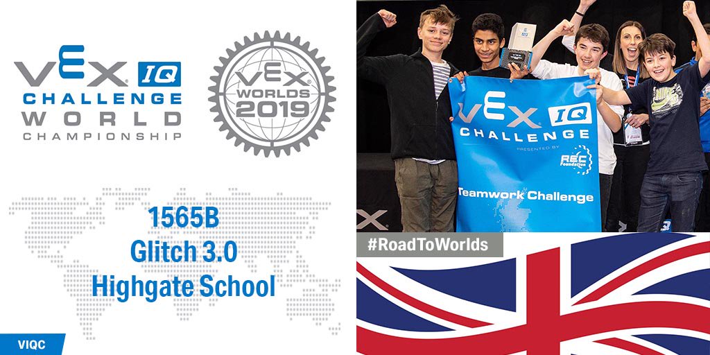 VEXRoboticsUK's tweet photo. Kicking off our #RoadToWorlds series, it’s 1565B, @glitch301 from Highgate School! One of many UK teams competing at this year’s #VIQC at #VEXWorlds 🌎 

They’ll be hoping to replicate their success from #VEXUKNationals when they head to the US later this month! https://t.co/KRxcpZTu8s