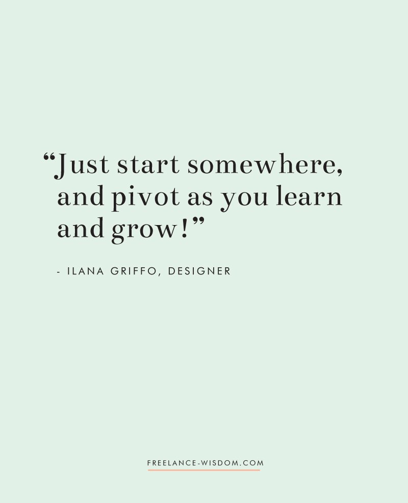 This #freelancewisdom from <a href="/ilanagriffo/">Ilana Griffo</a> feels like a great way to end the week. Click the link to read her full interview and be sure to check out her new book #MindYourBusiness, perfect for creatives who struggle with the business side of things bit.ly/2I3t5Is