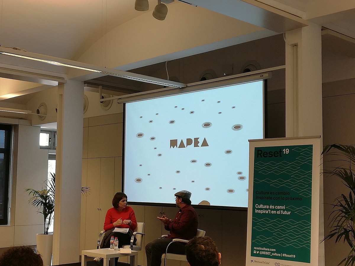 laquintita's tweet photo. Compartir nuestro proyecto #mapeacultura con tantos agentes culturales nos hace realmente felices, porque eso es “mapea”, tejer redes, descubrir, disfrutar . Aquí nuestro Dire Javier Guerra contándolo en 
 #Reset19 en @CaixaForum_CAT https://t.co/tTcGlJQUiA