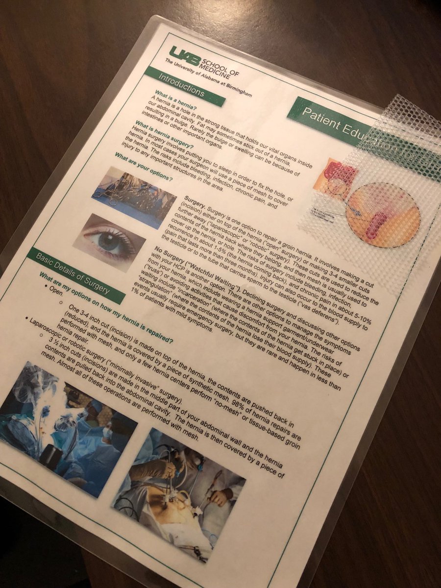 So proud of this early prototype of our #decisionaid for inguinal #hernia surgery! Based on qualitative input from patients, surgeons, MAs, & nurse coordinators. App coming soon! Thanks 2 ⁦@UABGISurgery⁩ and ⁦@SAGES_Updates⁩ career development award!