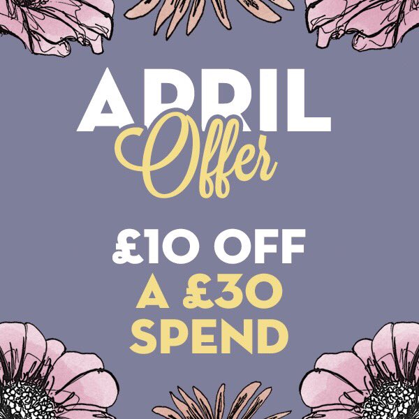 APRIL OFFER! £10 off your £30 bill throughout April. Check out our website to find out more 💁🏼‍♀️