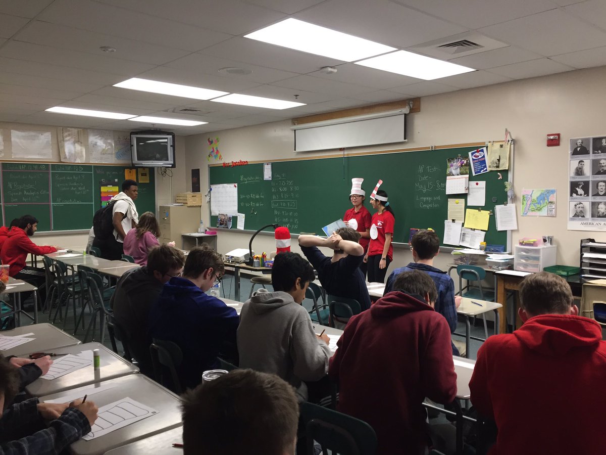 MrsJacobsen's tweet photo. Senior takeover day at CHS! @hcpss_chs @hcpss #classof2019 #drseuss https://t.co/DY6YM52UgO