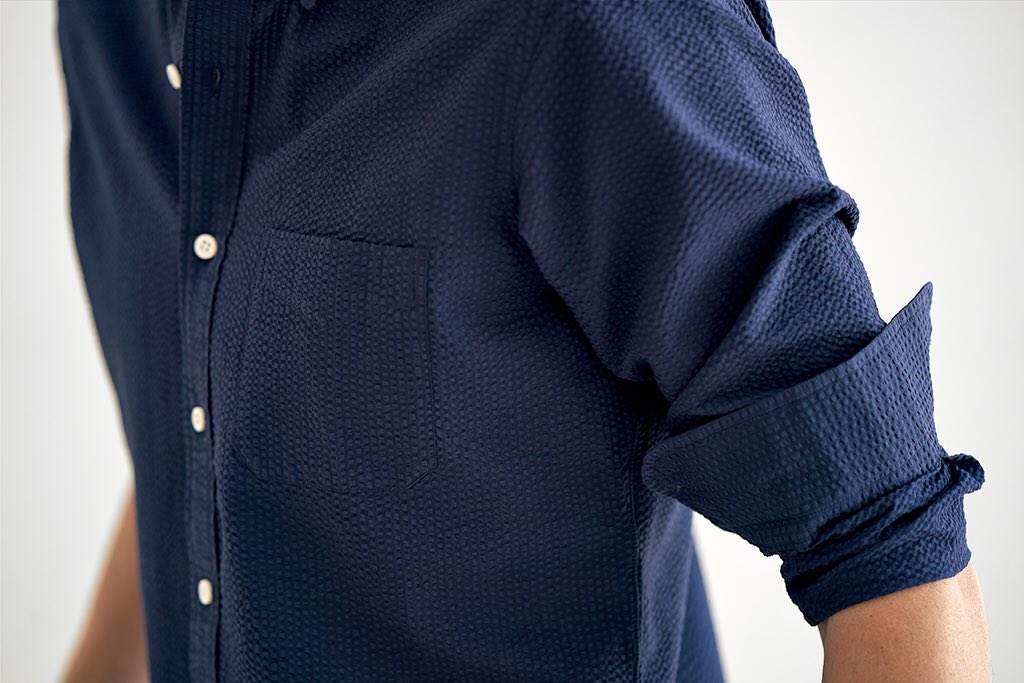 We’ve lent a contemporary spin on #seersucker for our spring collection. Take a closer look in person or on our site: bit.ly/2EftYKr