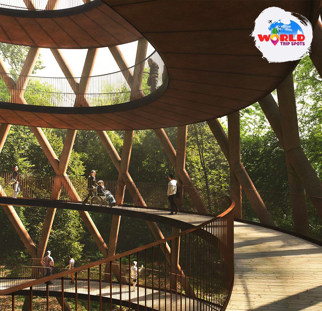 WorldTripSpots's tweet image. This New #SpiralPath in the Middle of the Forest Lets You Walk Among the #Treetops in #Denmark
Just one hour south of Copenhagen, in a preserved forest called #Gisselfeld Klosters Skove, a treetop walkway connected to a 148-foot-tall observation tower opened on Saturday.