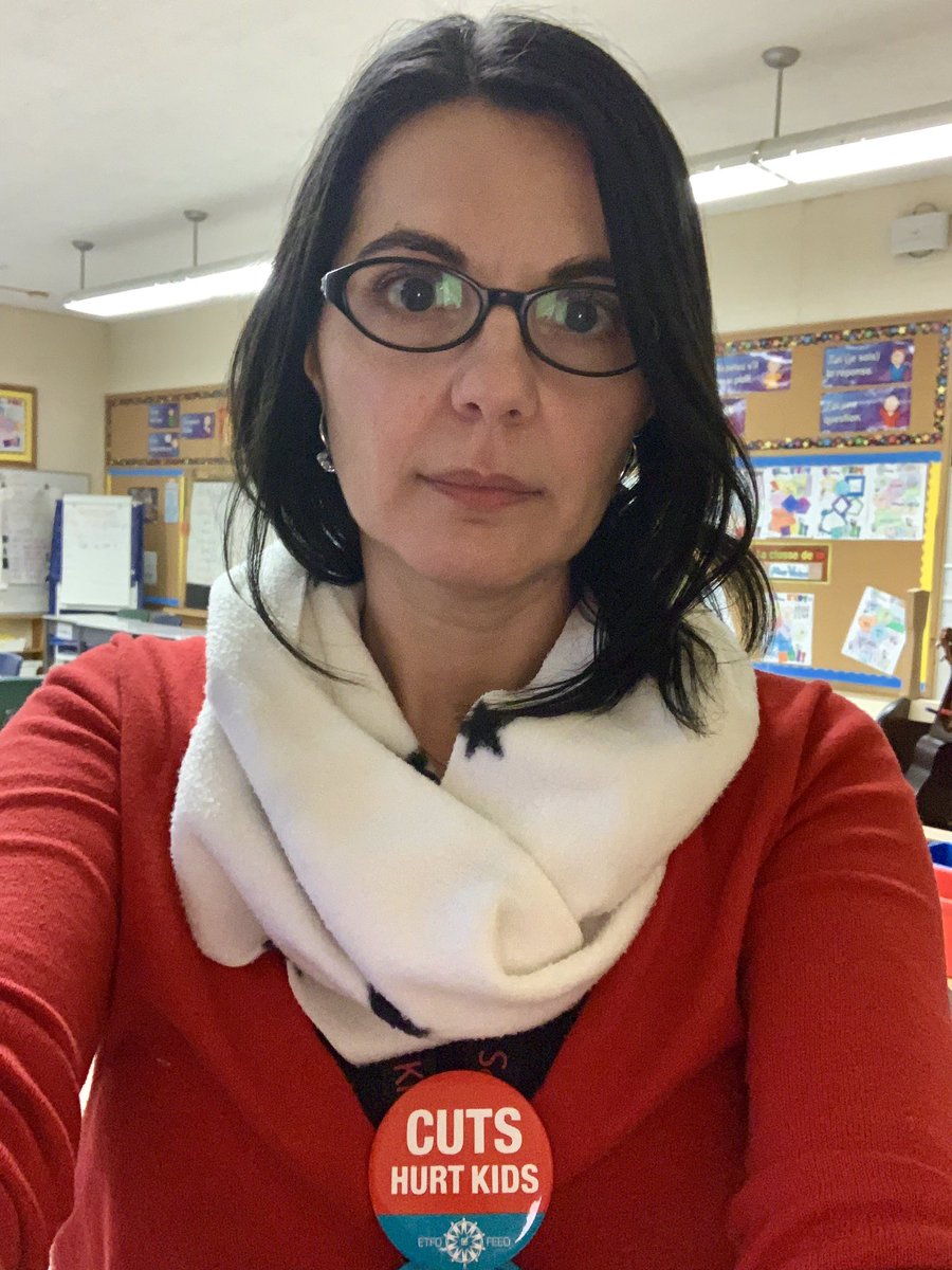 iuliavoica's tweet photo. I’m wearing #RedforEd because my students and my kids deserve a better public education system. #ETFOBetterSchools #ETFOStrong #ETFO https://t.co/3P8cPwXihU