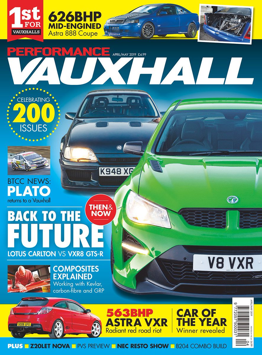 The April-May edition <a href="/PerformanceVaux/">Performance Vauxhall</a> is IN STORES NOW. We're celebrating 200 issues and eighteen years of great Griffins and Blitz-badged beasts! Store finder bit.ly/storepv, order online bit.ly/issuespv, download bit.ly/digitalpv #PerformanceVauxhall 🏁