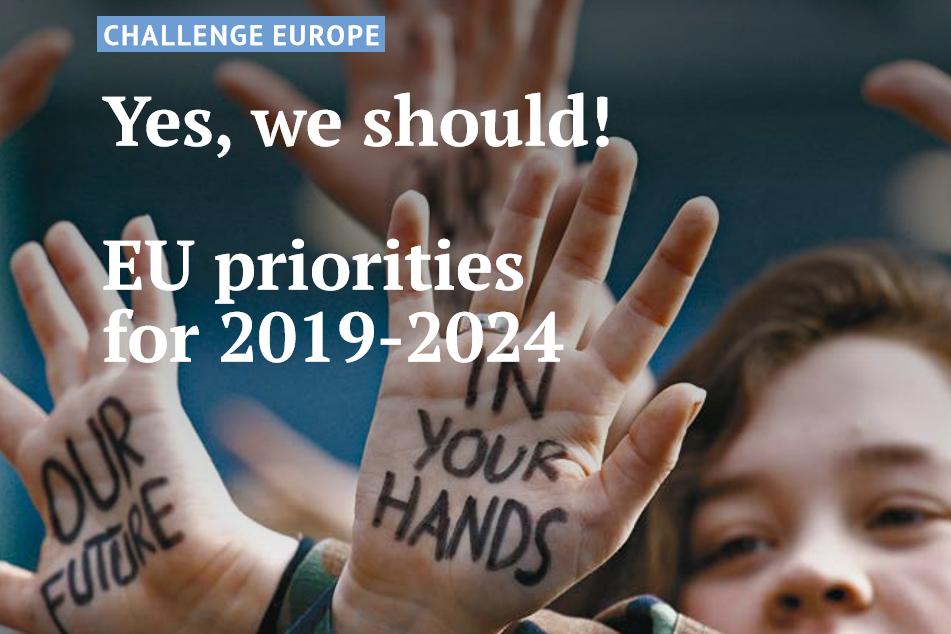 epc_eu's tweet photo. 🎉We launch today the 24th issue of our #ChallengeEurope publication, with the contribution of +30 authors reflecting on the #FutureofEurope.

📣#YesWeShould! EU priorities for 2019-2024

📘 Available now at https://t.co/VFIMNRlE5f https://t.co/jK2J8d1gAs