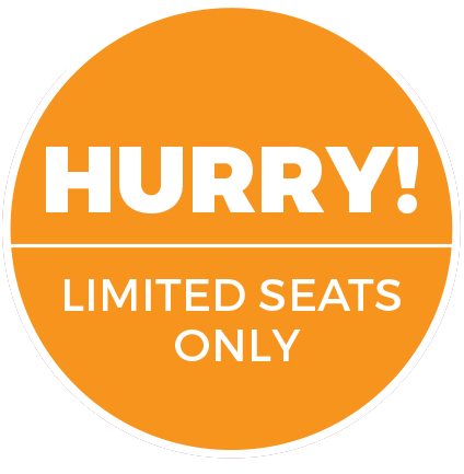 Now limit. Limit Seats. Limited. Hurry up. H Seats logo.
