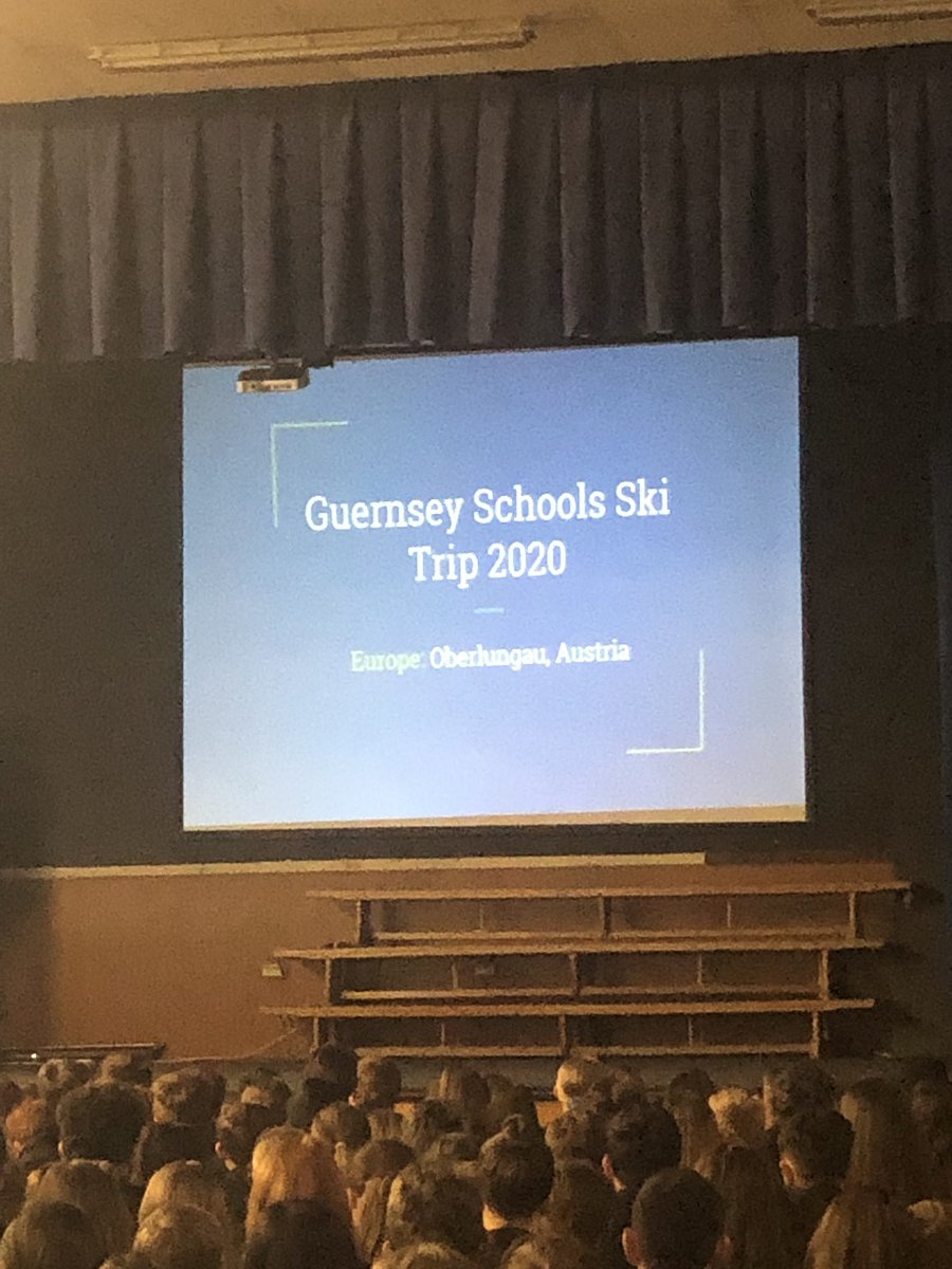 LamareHighSchoo's tweet photo. Awesome Ski Trip assembly today @LamareHighSchoo! Thanks to @lmdcpe for a fantastic delivery! Please see Mr Lee if you are interested! ⛷🎿🏂🛷☃️❄️🇬🇬👍⭐️👏💙💫💪👌 @FederatedSki @GuernseySki @Govgg @sshspedept @GrammarPE @GuernseySports @LesBeaucamps #GetInspired #GetInvolved https://t.co/QyeILcVx7m