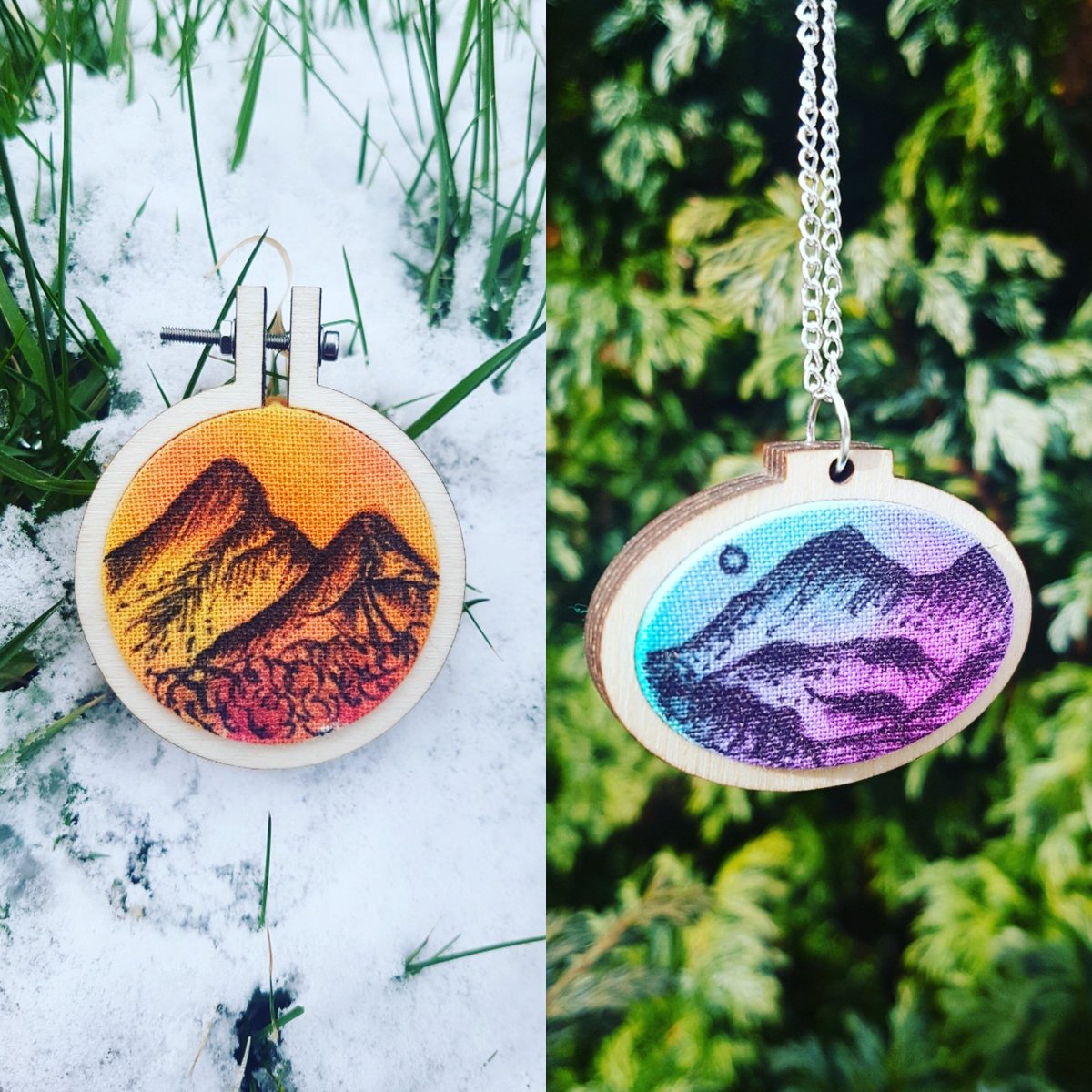 ApparelGyow's tweet photo. This time last year I wasnt sure which direction inwas going in with my makes. I had a fling with embroidery which I still love.  Can you guys help me sell these lovely jewels? #handmade #embroidery #getoutside #LakeDistrict #notjustlakes https://t.co/MJwiyb4rVW