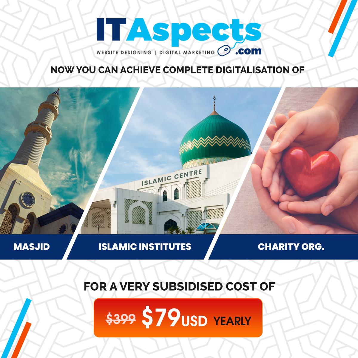 Gold_bits_coin's tweet photo. @MuslimYouthAU Get your Customized WEBSITE which costs around $599 for $79/Yearly
IT Aspects has been working with the community for over 5 years &amp; is happy to assist  community organizations,masjids to improve their digital presence
https://t.co/uSox6BoTIU  or Call +61420829473 https://t.co/K6hTCM7CZT