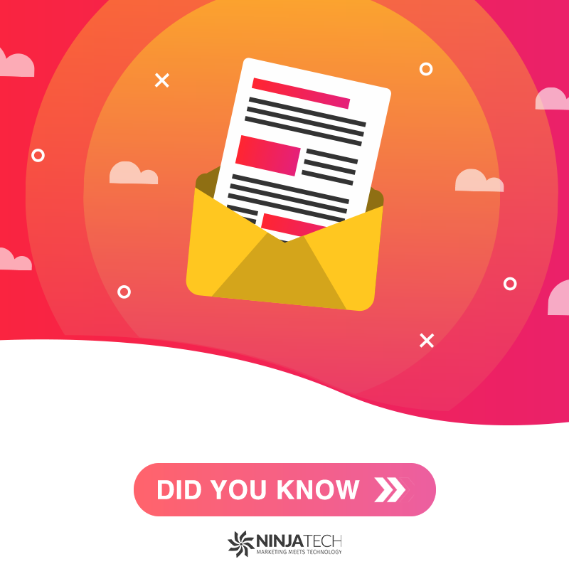 NinjaTechSA's tweet photo. Here are some facts to consider to help you achieve better email marketing results in 2019.

#DigitalMarketing #EmailMarketing #ROI #Friyay #MarketingTips https://t.co/Uo0Wqx9xZY