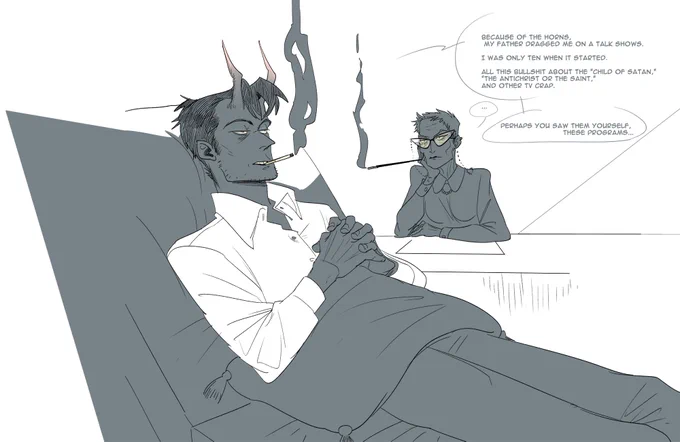 judging by the fact that he is sitting by a psychotherapist, nothing has passed without a trace
some #originalcharacter here. I call him "damn!" 