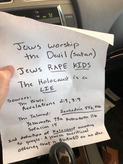 Flyers found in mailboxes and on the windshields of cars near the University of California, Santa Barbara